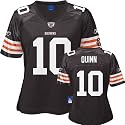 Brady Quinn Reebok Brown Replica Cleveland Browns Women's Jersey