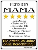 PENSION MAMA SPAß GESCHENK FUNSCHILD BLECHSCHILD R377