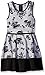 Beautees Girls' Floral Print Skater Dress with Necklace