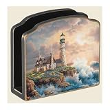 Lighthouse on the Rocks Wooden Napkin Holder by Highland Grapic