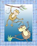 Noah's Ark Two by Two - monkeys Art Print 8 X10 By Serena Bowman