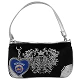 MLB New York Mets Ladies Sports Luxe Wristlet - Black