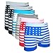 Crazy Cool Men's American Flag Seamless Boxer Briefs Underwear 6-Pcs, One Size