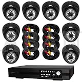 8 X 420tvl 1/3" Sony Chipset Anti-vandal Dome Cameras