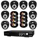 8 X 420tvl 1/3" Sony Chipset Anti-vandal Dome Cameras