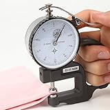 Beleceit ダイヤル シックネスゲージ 0.01mm 厚み測定 ゲージ 測定器 お手入れクロス付き　100分の１mm