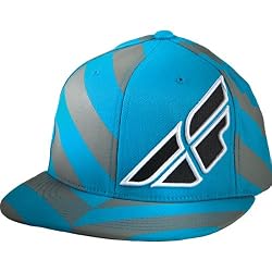 Fly Racing Fat Stripe Men's Flexfit Fashion Hat - Blue/Grey