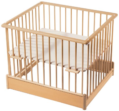 Imagen principal de Schardt 02 075 04 01 - Parque para bebé de haya maciza y base con altura regulable, cierre de plástico