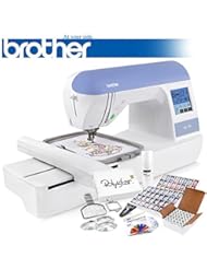 Art and Craft Supply: Brother PE770 (PE 770) Embroidery Machine w/ USB Flash Port and Grand Slam Package Includes 64 Embroidery Threads with Snap Spools + Prewound Bobbins + Cap Hoop + Sock Hoop + Stabilizer + 15,000 Embroidery Designs + Scissors ($1,170 Value) - Brother