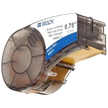 Brady M21-750-427 14' Length, 0.75" Width, B-427 Self-Laminating Vinyl, Black On White/Translucent Color BMP 21 Mobile Printer Label
