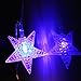 TORCHSTAR 7.3ft Star Battery Operated LED Christmas String Lights - RGBY, 2 Work Modes, 20pcs Multi-Color Stars for Christmas, Holiday, Party, Event Decorative Lighting