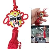 Amico Yellow Peking Opera Mask Red Tassel Chinese Knot Hanger
