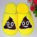 Imymax Unisex Emoji Cute Cartoon Slippers Warm Cozy Soft Stuffed Household Indoor Slippers (Label Size 36-37 = US4.5 - US6.5, Brown Poop)