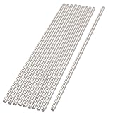 uxcell 超硬バー　旋盤超硬バー　10個　高速度鋼HSSラウンド　5mmx200mm　シルバートーン