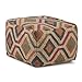 Simpli Home AXCPF-12 Johanna Transitional Square Pouf in Kilim Patterned Jute, Fully Assembled
