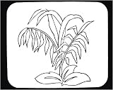Decorated Mouse Pad with flora, green, 