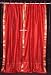 Tie Top Fire Brick Silk Sari Drapes, Panels, saree Curtains
