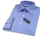 Eterna Blackline New Kent Kragen 59cm Armlänge Chambray Stoff mittelblau