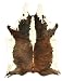 Dark Tri Color Brindle Cowhide Rug, Brazilian Large 6ft. X 7.5ft.