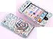 Smile Case 3D Blue Flower Crystalized Rhinestone Bling Full Cover Case for iPod Touch iTouch 4th Generation (it-3D Blue Flower)