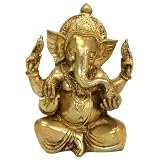 Seated Brass Ganesh Statue