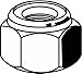 M3-0.50 Nylon Insert Lock Nut, Plain Finish, A2 Stainless Steel, Right Hand, D985, PK50