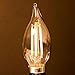 Brite Innovations Energy Saving 4-Watt LED Filament Candelabra Light Bulb - Dimmable - Soft White 2700K - Flame Tip - Exact Equivalent to Standard 40W Incandescent Chandelier Bulb