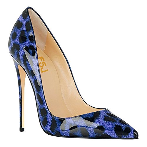 FSJ Women Leopard Print Shoes Heels Pointy Toe Sky High Pumps Size 4-15 US