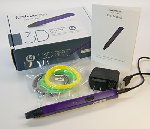 FunMaker 3D Printing Pen 4th Generation 2016 Classic Model Purple Color (Purple)