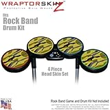 Camouflage Yellow Skin by WraptorSkinz fits Rock Band Drum Set for Nintendo ....