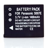 2 Battery Pack for Panasonic Lumix DMC-TZ5 CGA-S007 CGA-S007A