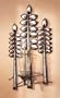 29" Trendy Chic Silver Trees Wall-Mounted Candleholder