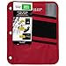 Five Star Zipper Pouch, Pencil Pouch, Pen Holder, Fits 3 Ring Binders, Red / Gray (50642BE7)