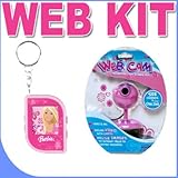 All Pink Girl Gear VGA Webcam PLUS Barbie Digital Photo Keychain BigVALUEIn ....