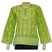 Cotton Shirts Womens Long Sleeve Top Blouse Chikan Embroidery Size M (ctop389)