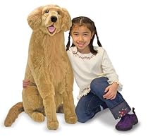 Melissa & Doug Life-Like and Loveable Plush Golden Retriever