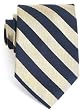 Bruno Piattelli Mens Navy Gold Striped Designer Silk Neck Tie