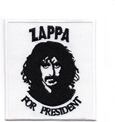 6.9x7.6 Cm FRANK ZAPPA For President t Shirts Embroidered Iron on Patches