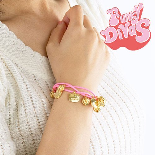 ハローキティ×Funky Divas ピンクブレスレット ゴールド