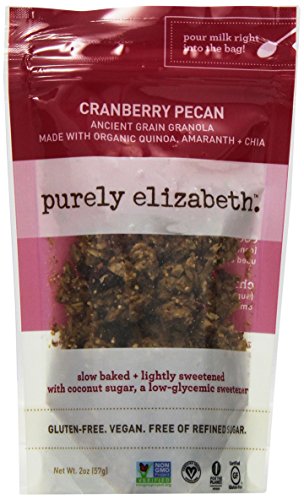 Purely Elizabeth Ancient Grain Granola Minis, Cranberry Pecan, 2 Ounce (pack Of 8)