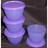 Tupperware Refrigerator Bowls Set of 4 Purple