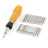 uxcell 31 in 1 ドライバービットセット クロムバナジウム鋼 プラスチック ビットホルダー