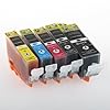 Compatible Ink Cartridge Replacement for Canon PGI225 and CLI226 (1 Large Black 1 Small Black 1 Cyan 1 Magenta 1 Yellow) 5 Pack