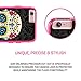 True Color Case Compatible with iPhone 6s Case, Colorful Sugar Skull on Damask HD Printed Hybrid Cover Hard + Soft Slim Durable Protective Shockproof Rubber TPU Bumper - Hot Pink
