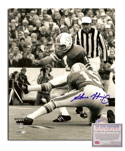 Garo Yepremian NFL Miami Dolphins Hand Signed 8x10 Photograph Teal Jersey