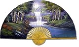 Medium 40 Folding Wall Fan -- The Wood -- Original Hand-painted Wall Art