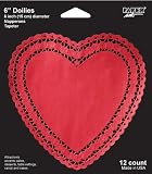 Red Doily 6" Heart (12pks Case)