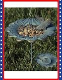 New Yard Garden Antique Brass Bird Feeder with Sundial