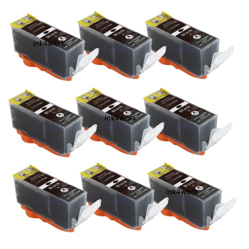 Ink4work 9 Pack PGI-225 Black Compatible Ink Cartridge For Pixma iP4820/iP4920/iX6520/MG5120/MG5220/MG5320/MX712/MX882/MX892