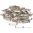 75 Bar Pin Backs Closed Clasp Hat Name Badge Parts